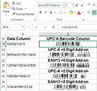 Excel Barcode Fonts