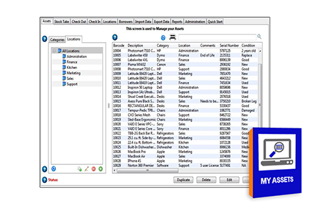 My Assets  Barcode Software