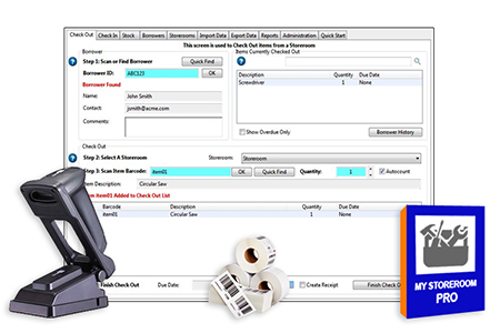 My Storeroom Cordless Check In Check Out Package